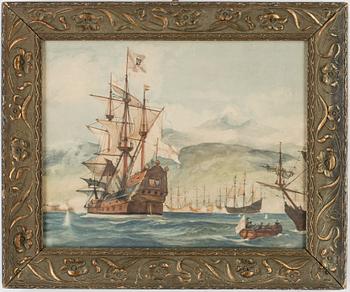 Charles Edward Dixon · CHARLES EDWARD DIXON, akvarell. Signerad.