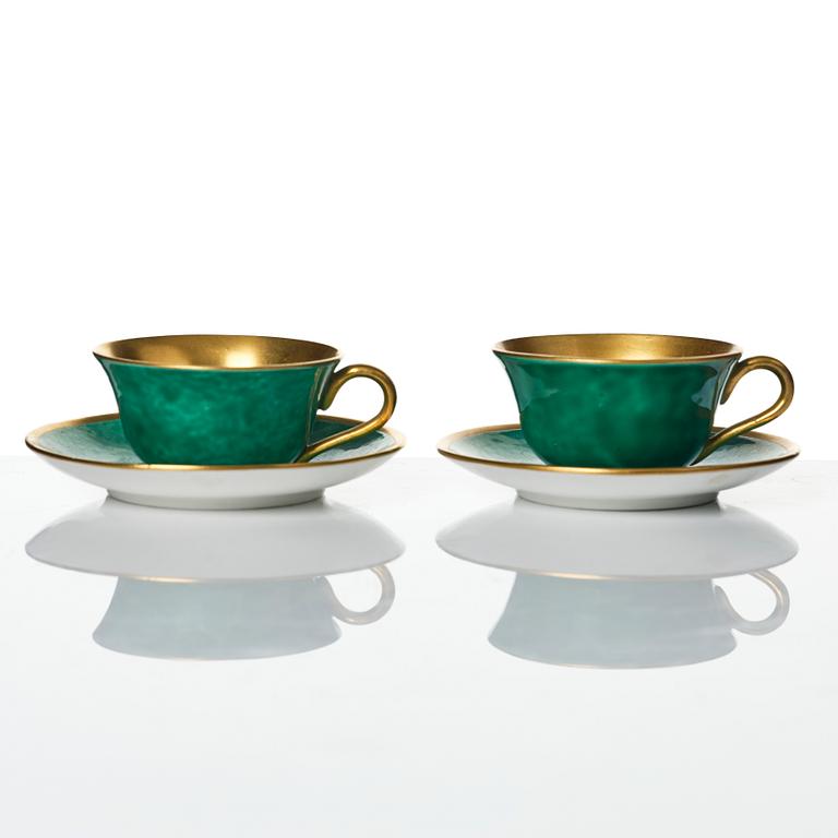 Wilhelm Kåge, a collection of ceramic, mostly "Argenta", 49 pieces, Gustavsberg, Sweden, 1930's-60's.