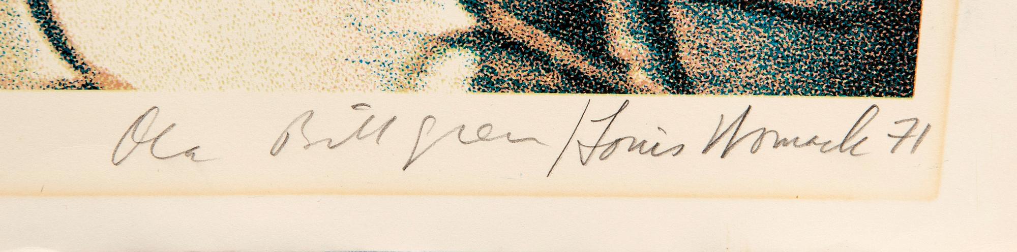 Ola Billgren/ Louis Womack, lithograph signed, dated, and numbered 71 EA.