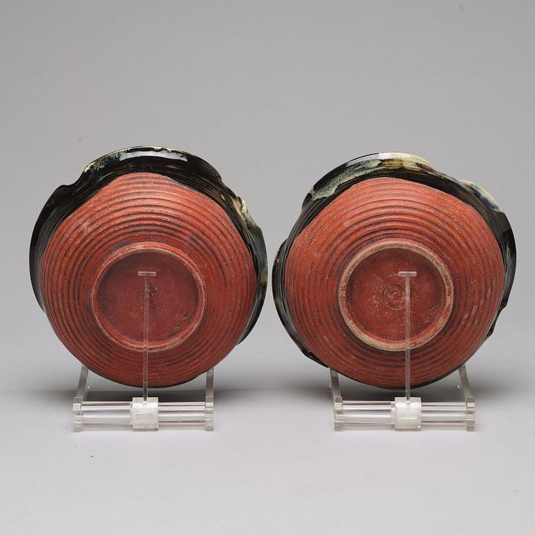 A set of two Japanese censers and two Japanese bowls, 20th Century.