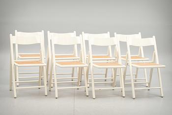 STOLAR, 8 st, hopfällbara, 1900-tal.