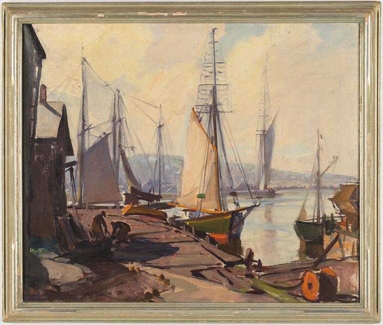 EMILE GRUPPE, oil on canvas, signed.