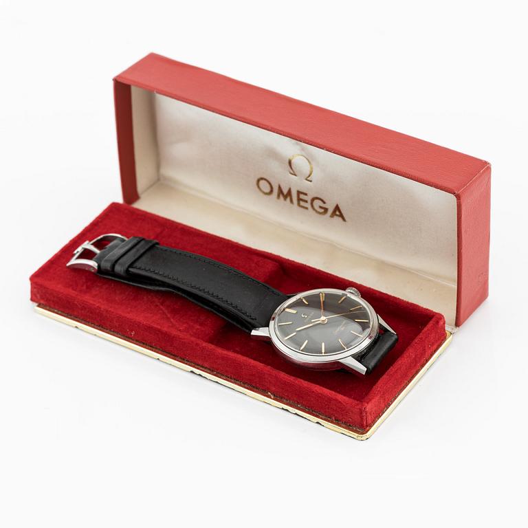 Omega, Seamaster 30, "Grey Linen Dial", wristwatch, 35 mm.