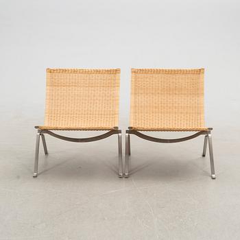 Poul Kjaerholm, armchairs, a pair, "PK22" for Fritz Hansen, Denmark, 2000.