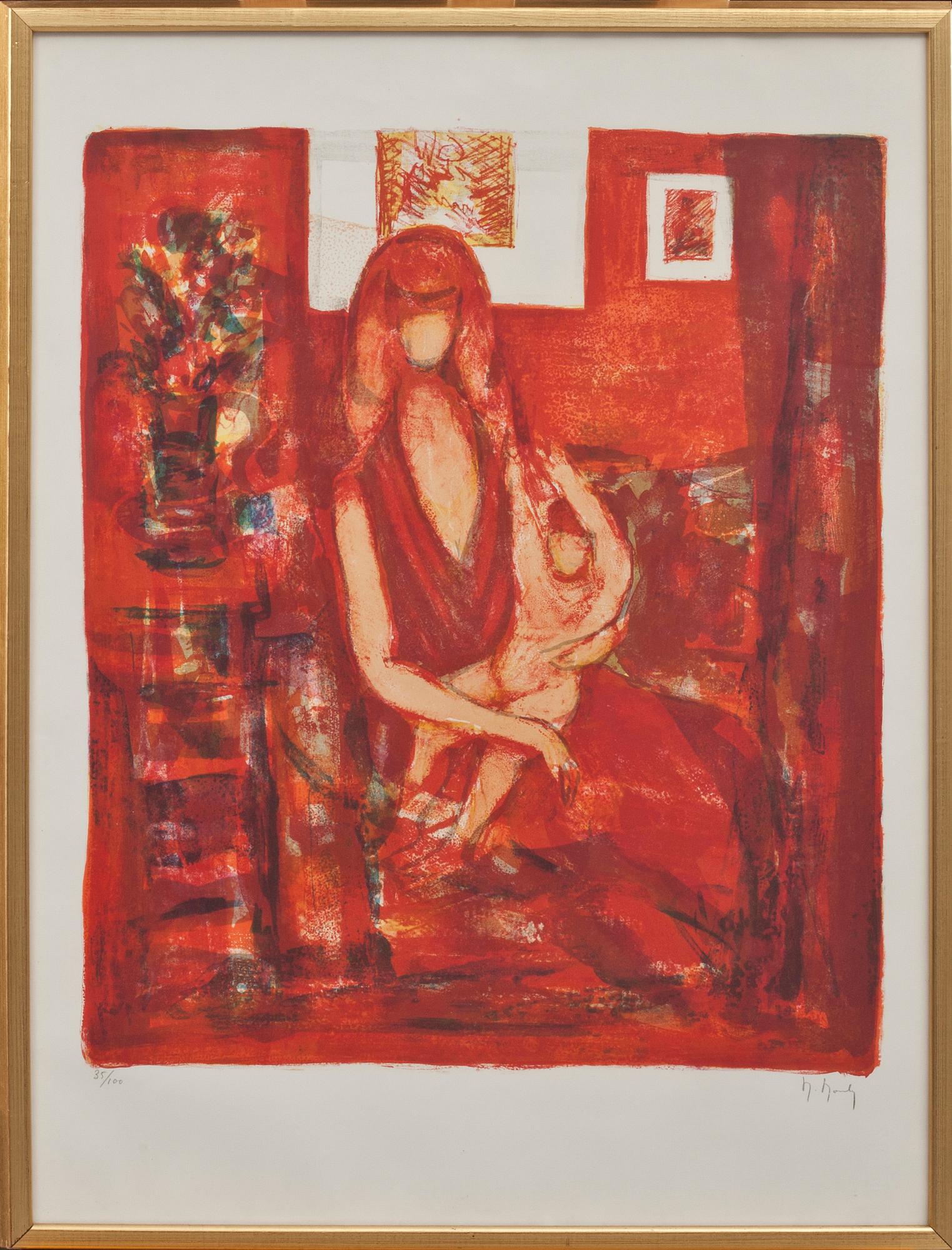 MARCEL MOULY, färglitografi, signerad och numrerad 35/100.