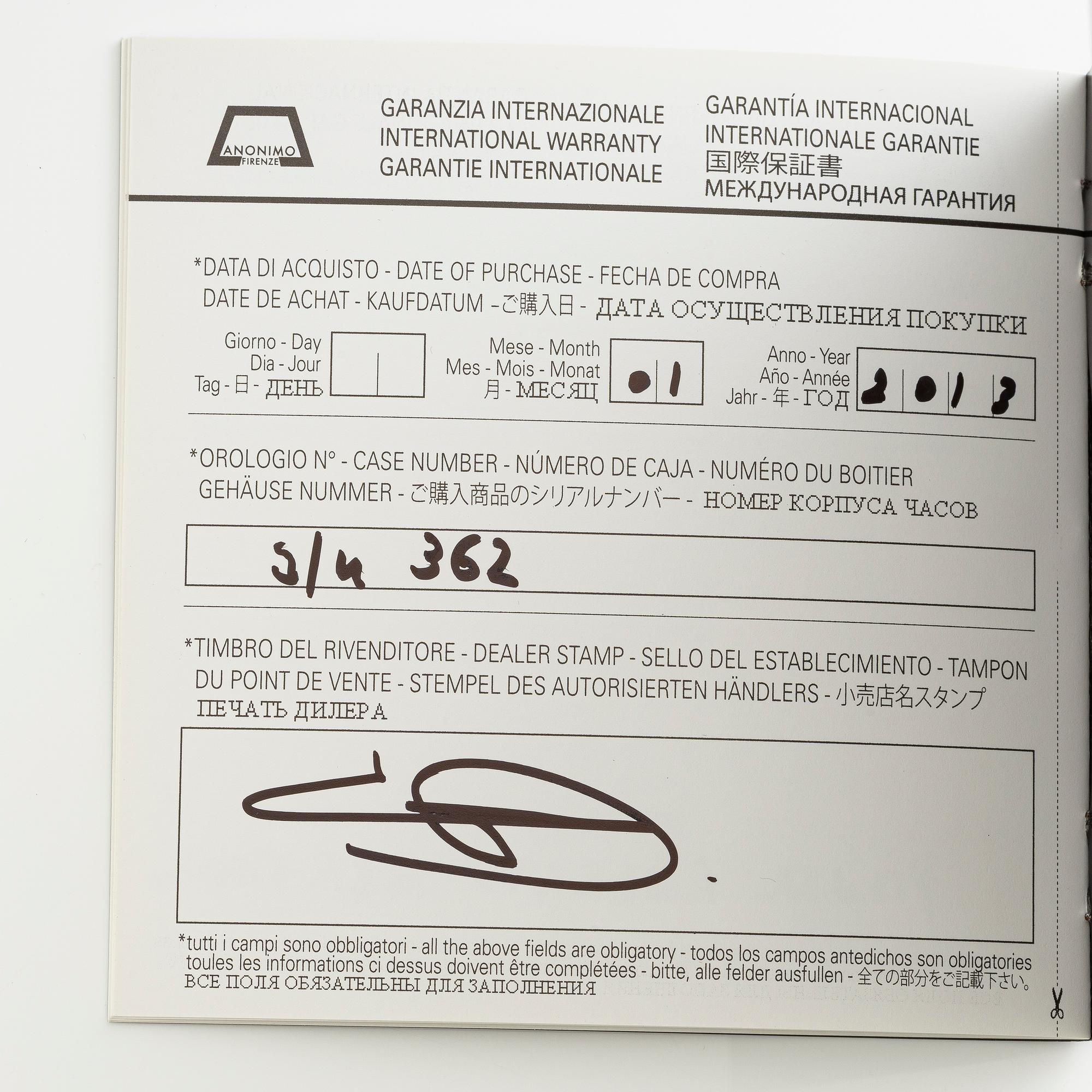 Anonimo, Power Reserve, wristwatch, 41 mm.