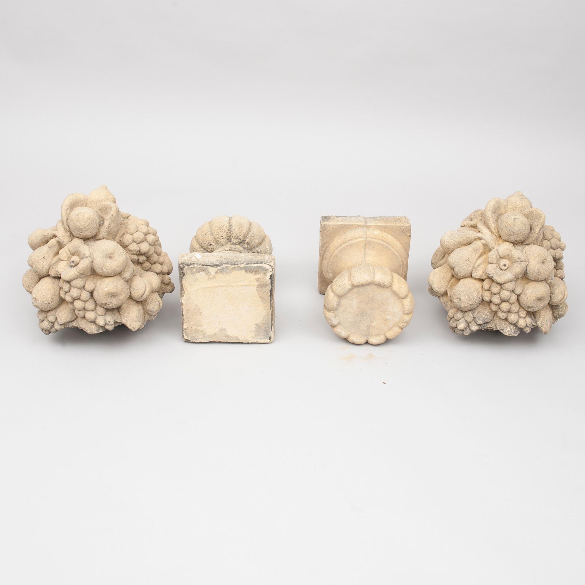 PUUTARHAKORISTEITA, pari, kivimassaa, 1900-luvun loppu.