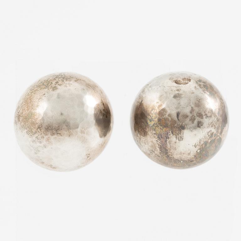 Lars Arby, four pairs of earrings, silver, Gothenburg including 1963 and 1969.