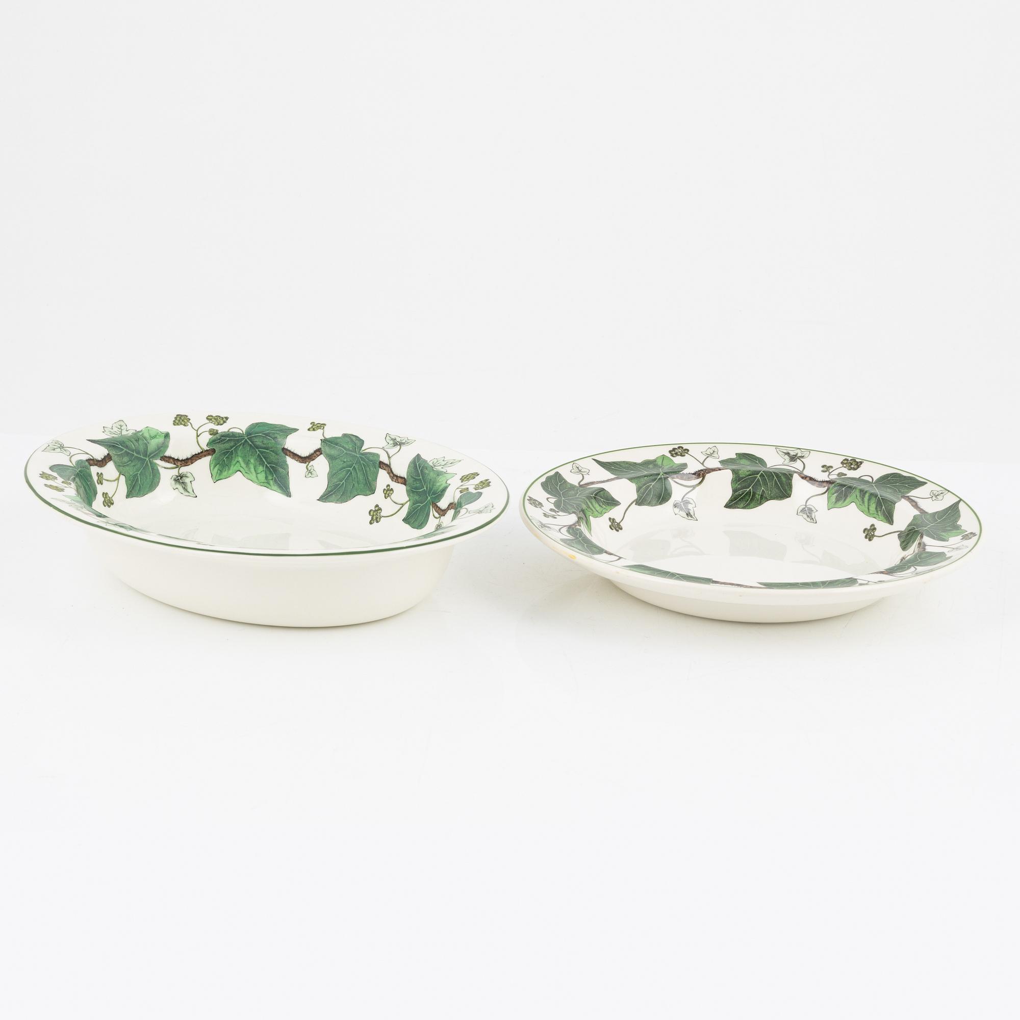 A 82-piece dinner service, 'Napoleon Ivy', Wedgwood, England.