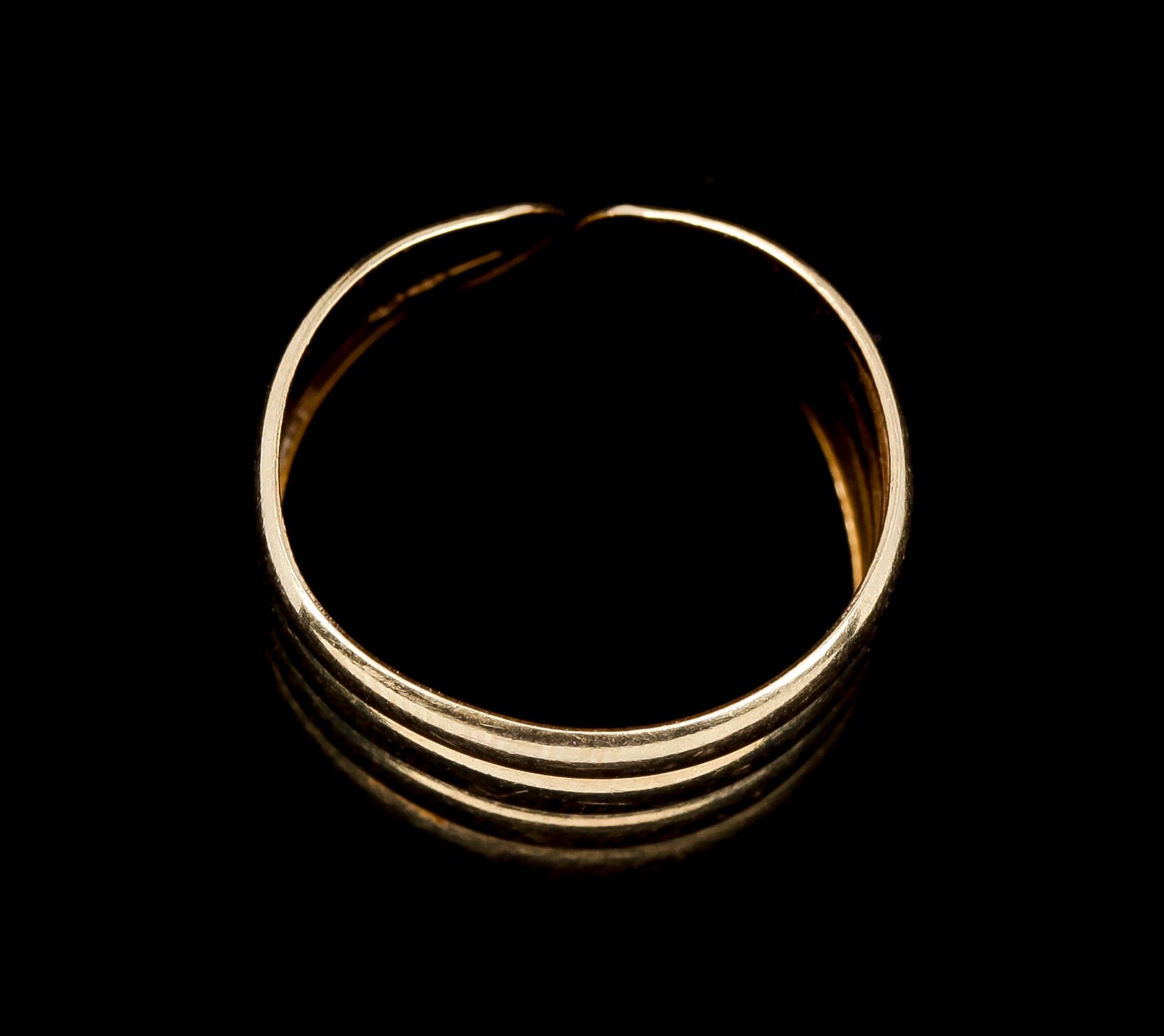 COLLIER samt RING, 18k guld. Ca 12 gr.