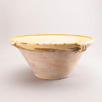 A French bowl, glazed earthenware, around 1900.