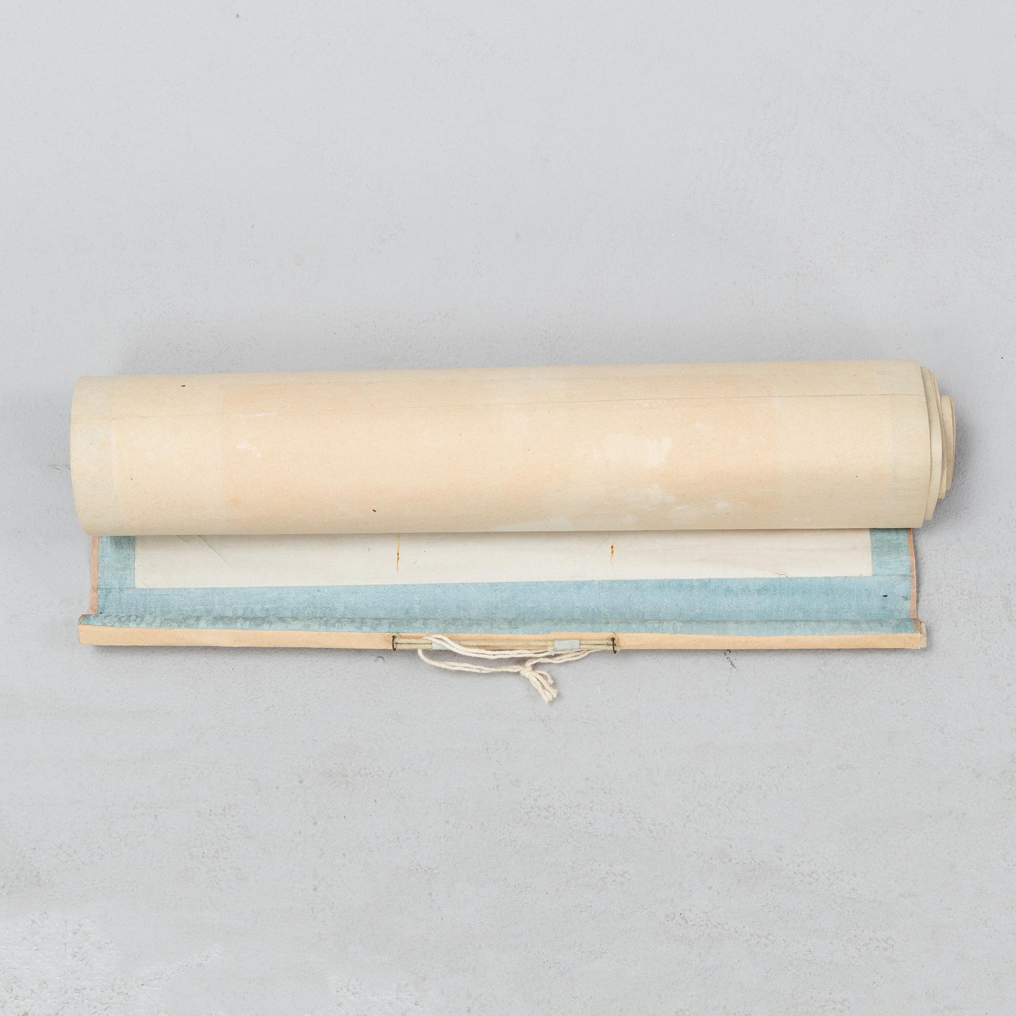 Rullmålning, Okänd konstnär, akvarell och tusch på papper, Kina, omkring 1900.