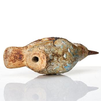 Tyra Lundgren, a stoneware sculpture of a bird, Sweden mid 20th century.