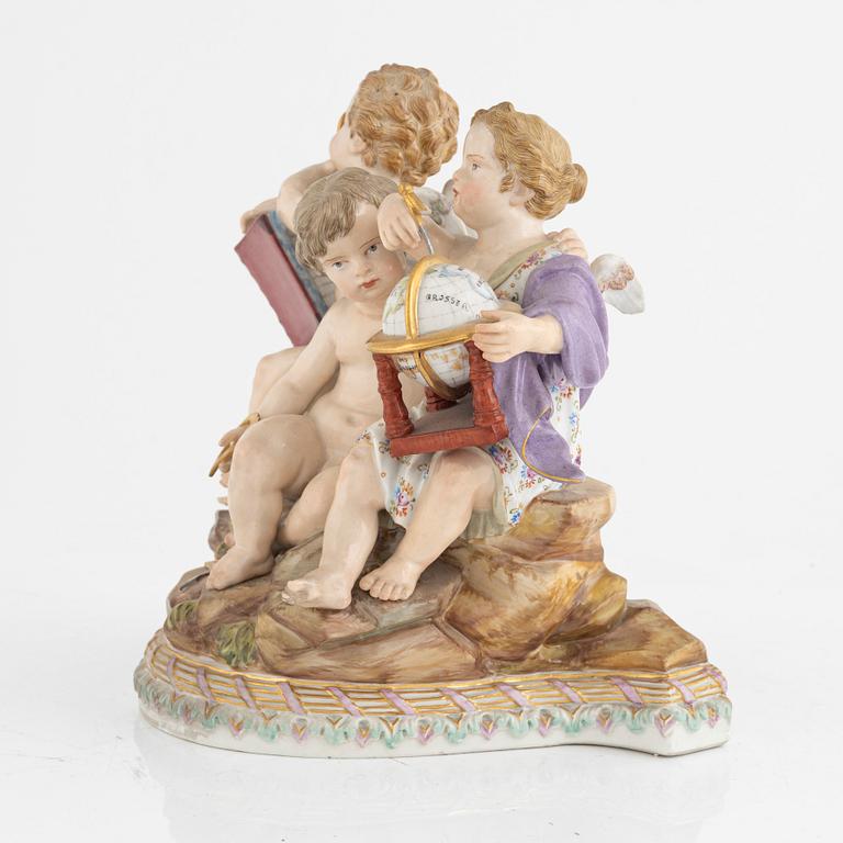 Figurinsgrupp, porslin, Meissen, Tyskland, 1800-tal.