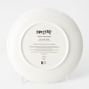 Eddie Martinez, porcelaine plate, 'Untitled' ed. 250, Prospect, 2020.