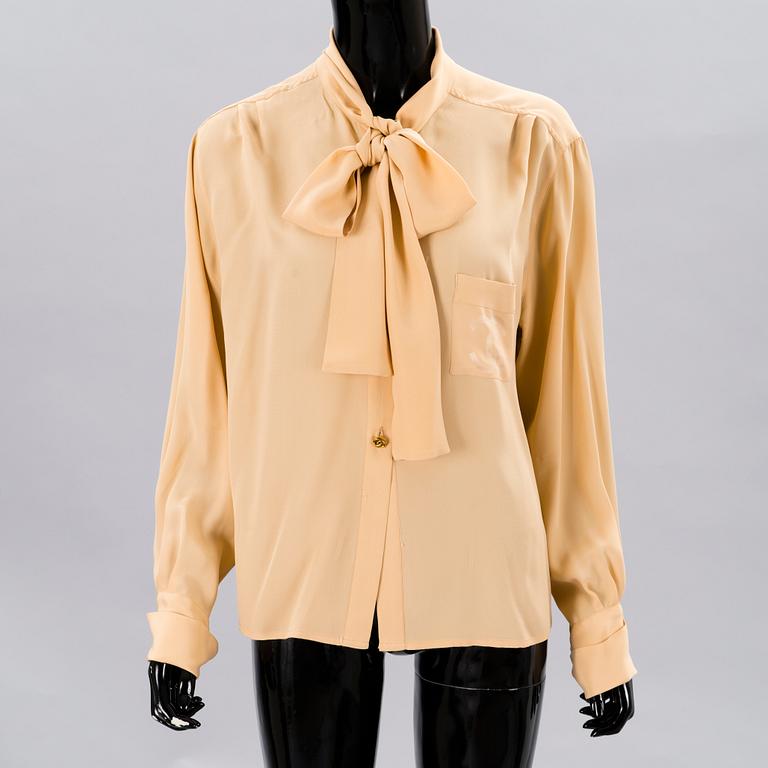 CHANEL, Three Vintage Silk Blouses.