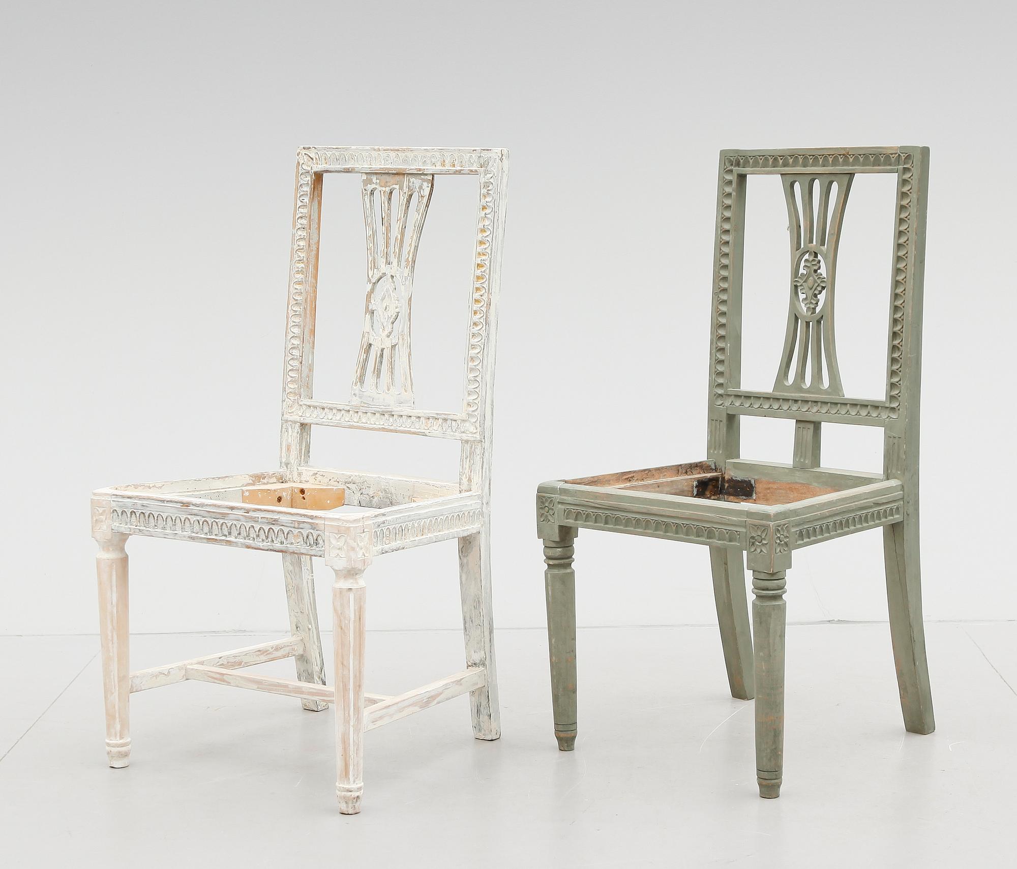 STOLAR, 2 st, gustavianska, 1700-talets slut.