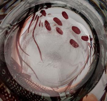 VAS, glas, fiskgraal, Edward Hald, Orrefors.