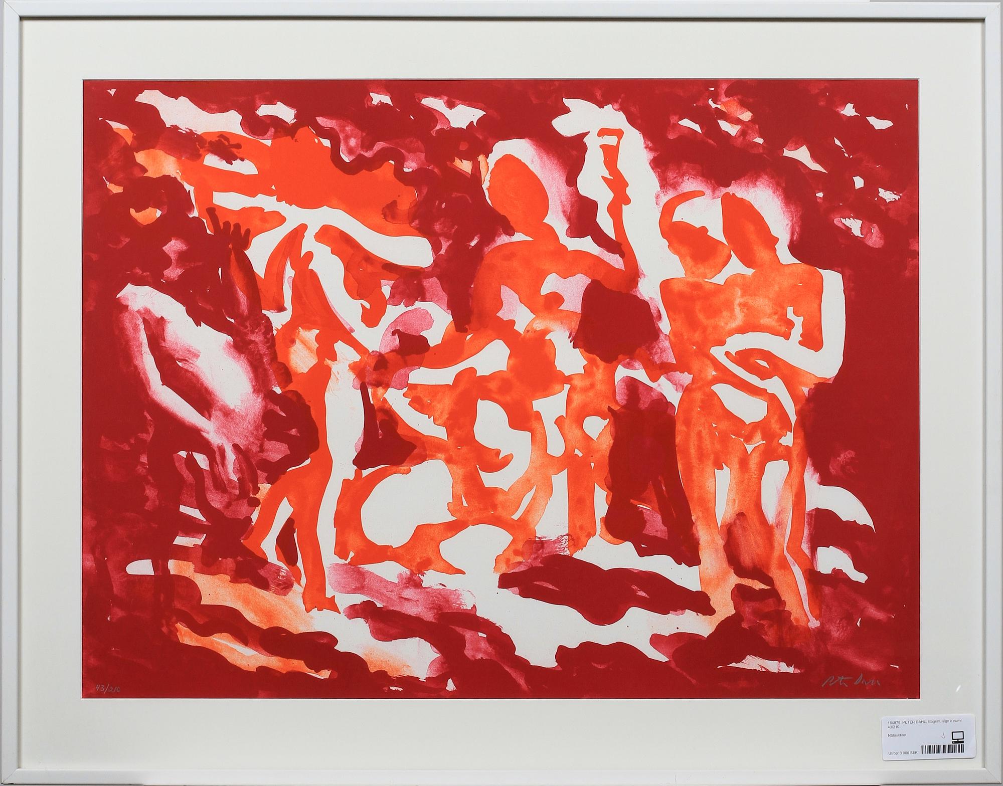 PETER DAHL, färglitografi, sign o numr 43/210.
