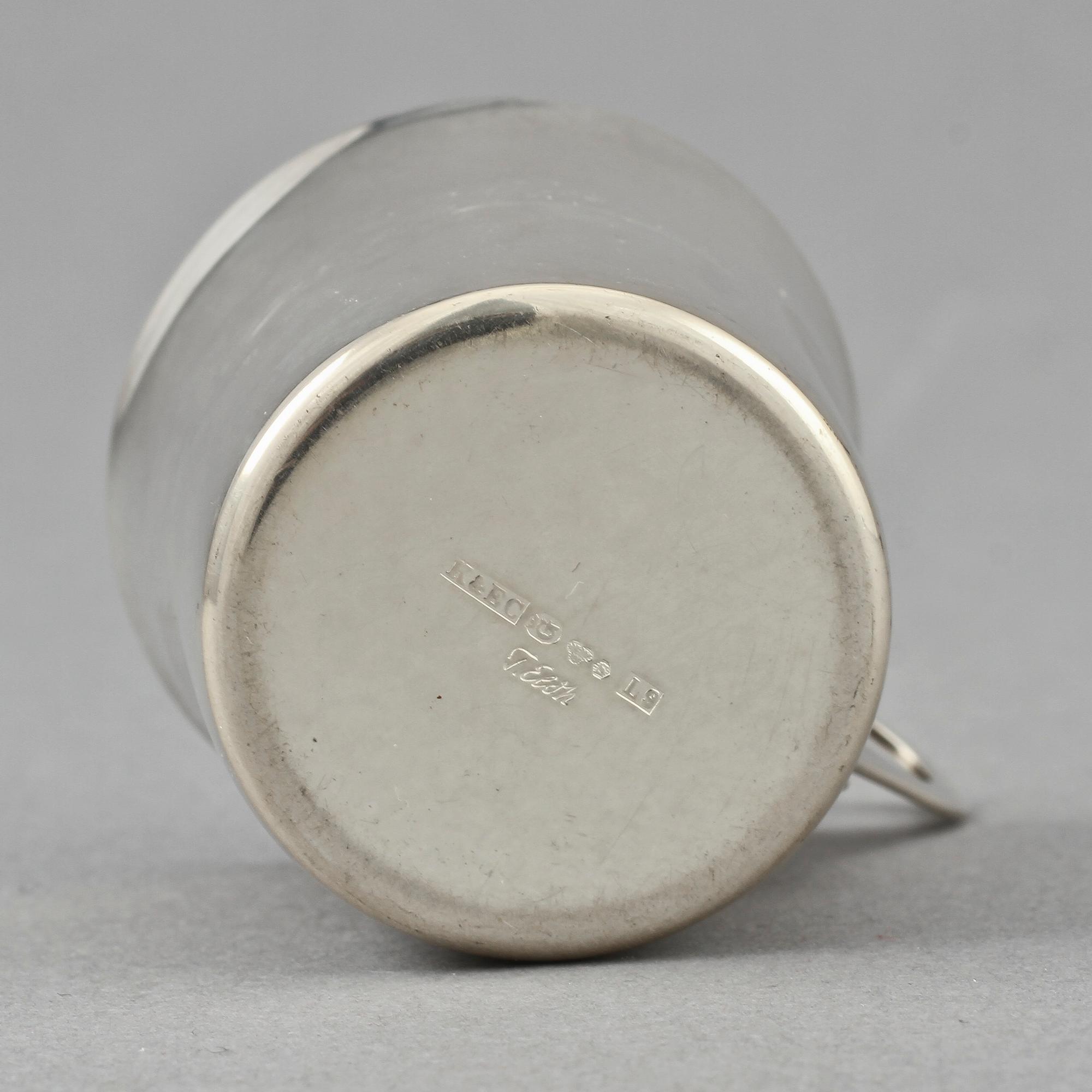 PUNCHMUGGAR, 12 st, silver, T Eld, K & EC, Göteborg, 1961. Vikt 285 g.