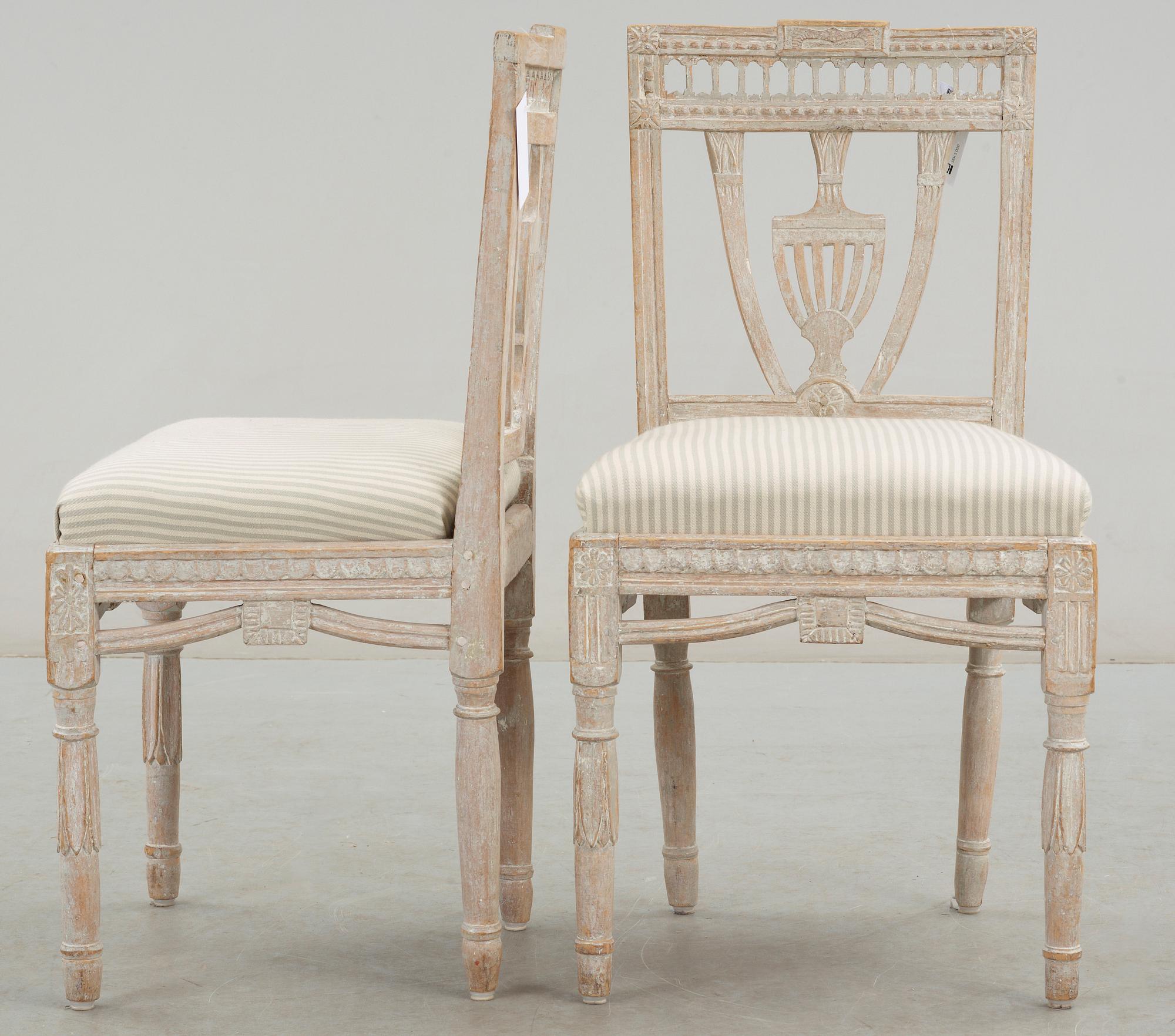 STOLAR, ett par, sengustavianska, 1700-talets slut.