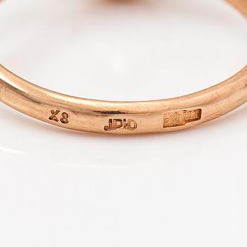 A 14K gold ring with a ca. 0.48 ct diamond. Soviet union.