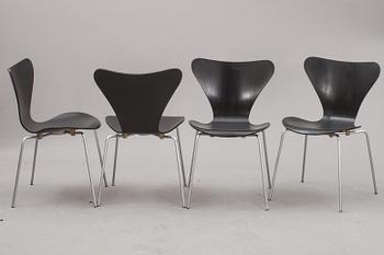 STOLAR, 4 st, "Sjuan", Arne Jacobsen, Fritz Hansen.