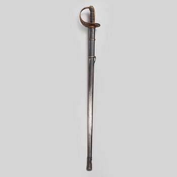 A Swedish cavalry sword 1893 pattern with scabbard.