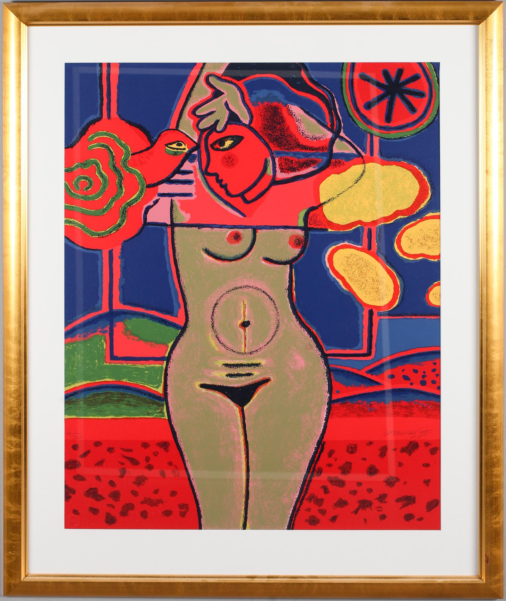 BEVERLOO CORNEILLE, färglitografi, signerad och daterad 95, numrerad XVI/XXV.