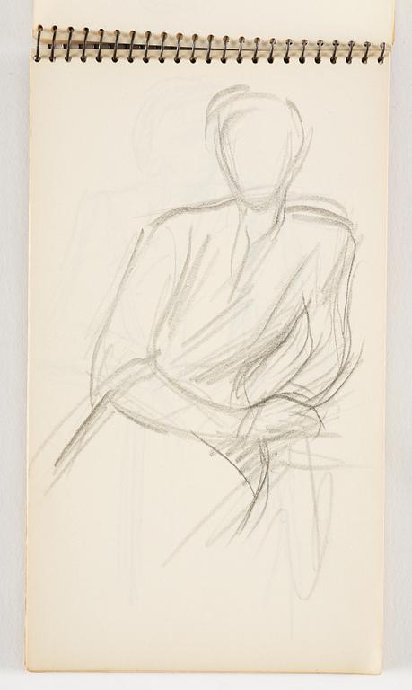 Lotte Laserstein, 4 skissböcker med blyertsteckningar.