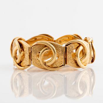 Armband, 18K guld, 1800-tal.