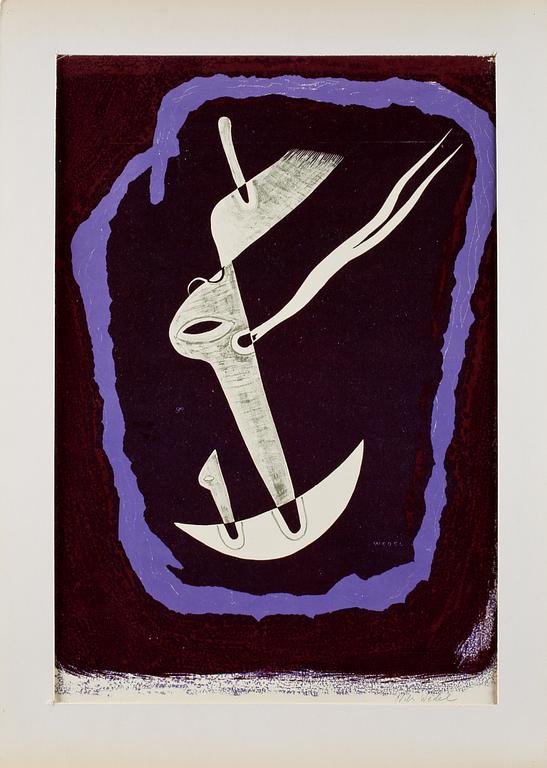 NILS WEDEL, grafiska blad, 2 st, signerade.