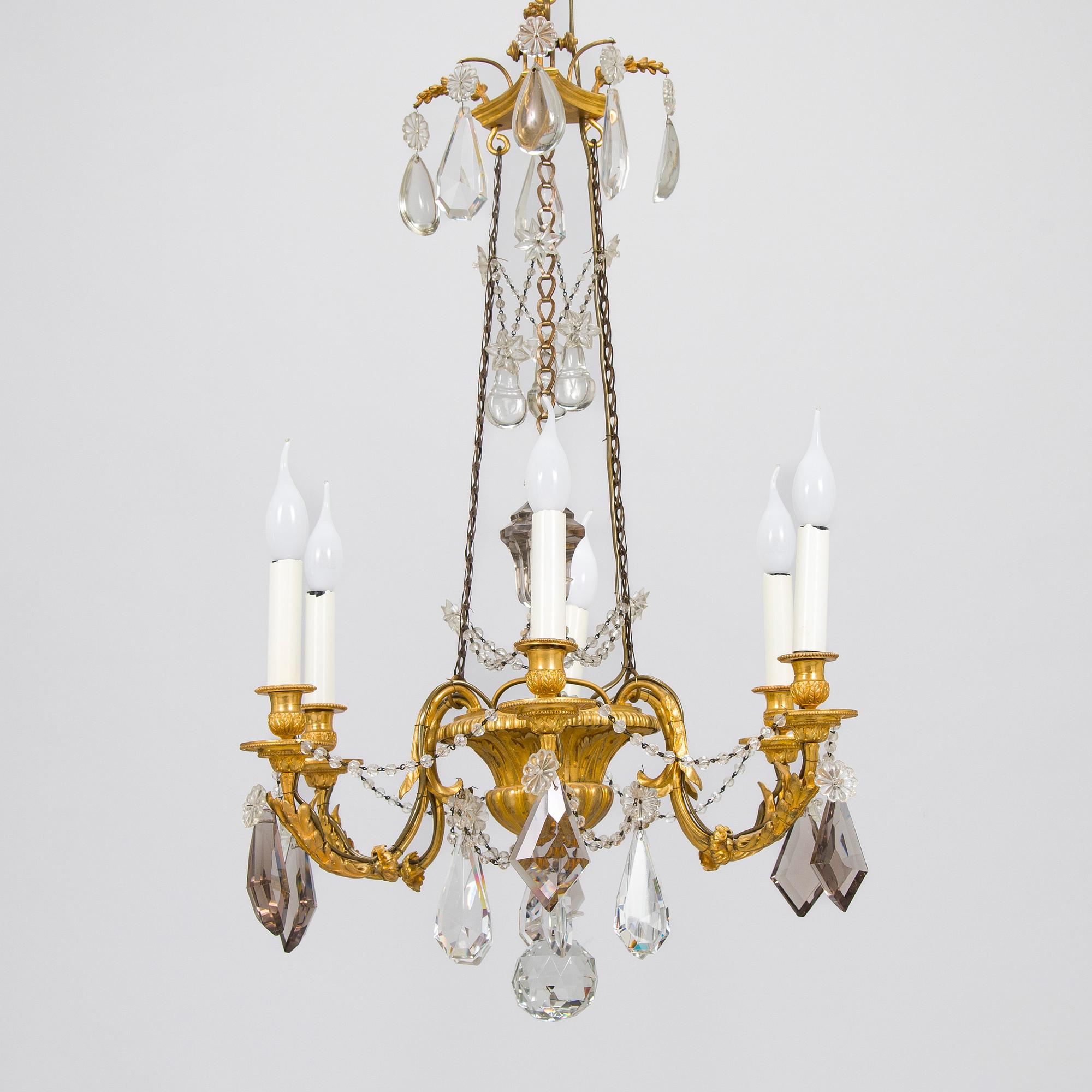 A Louis XVI style chandelier, France, late 19th century.