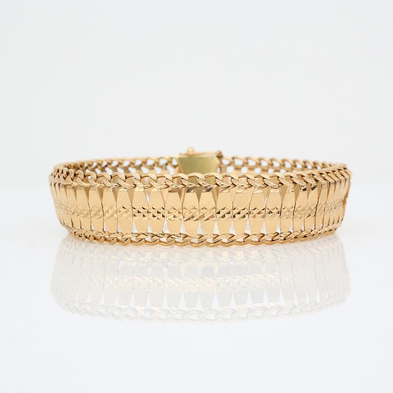 ARMBAND, 18K guld, Spanien, efter 1934. Vikt ca 25 g.