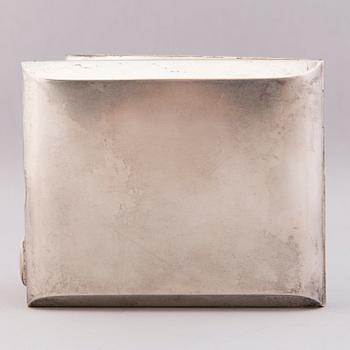 CIGARETTE CASE, silver, Auran kultaseppä, Turku 1951 and CUFFLINKS, silver, Japan late 19th century.