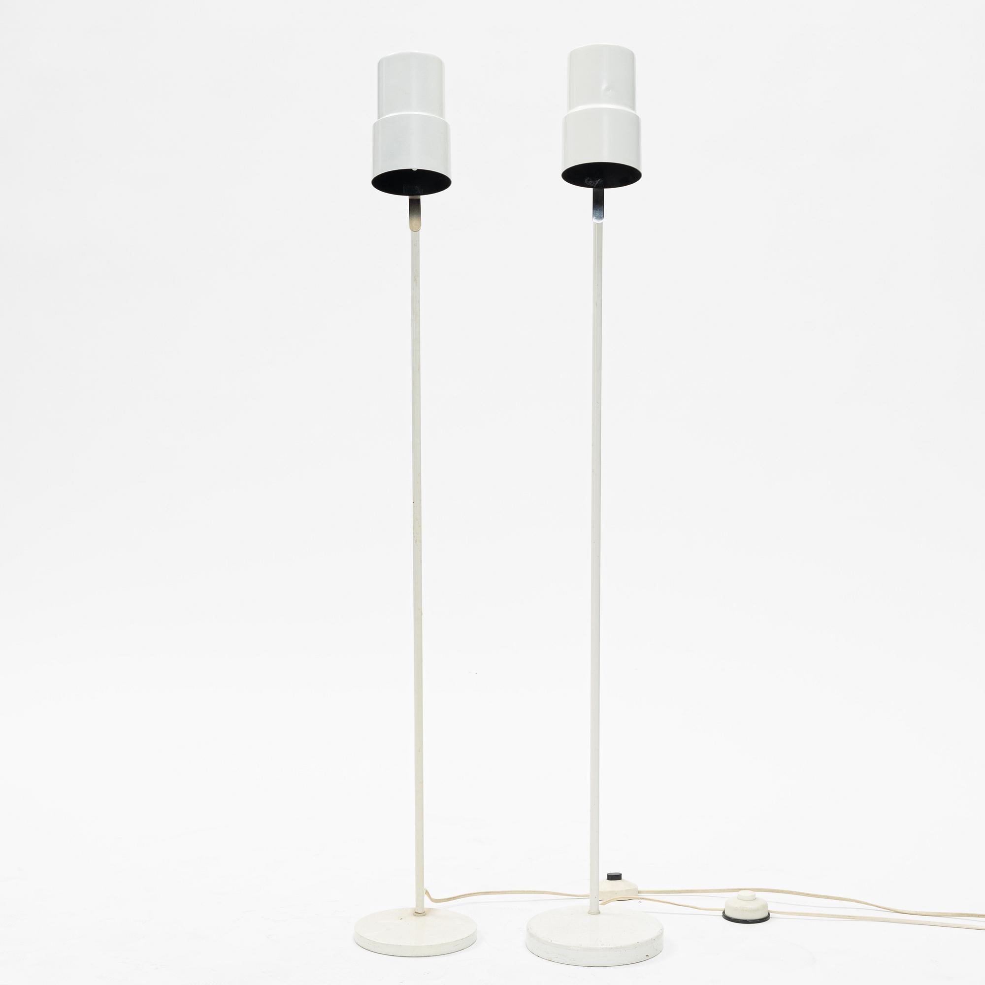 Hans-Agne Jakobsson, golvlampor, ett par, modell G154, Hans-Agne Jakobsson AB, Markaryd, 1960/70-tal.