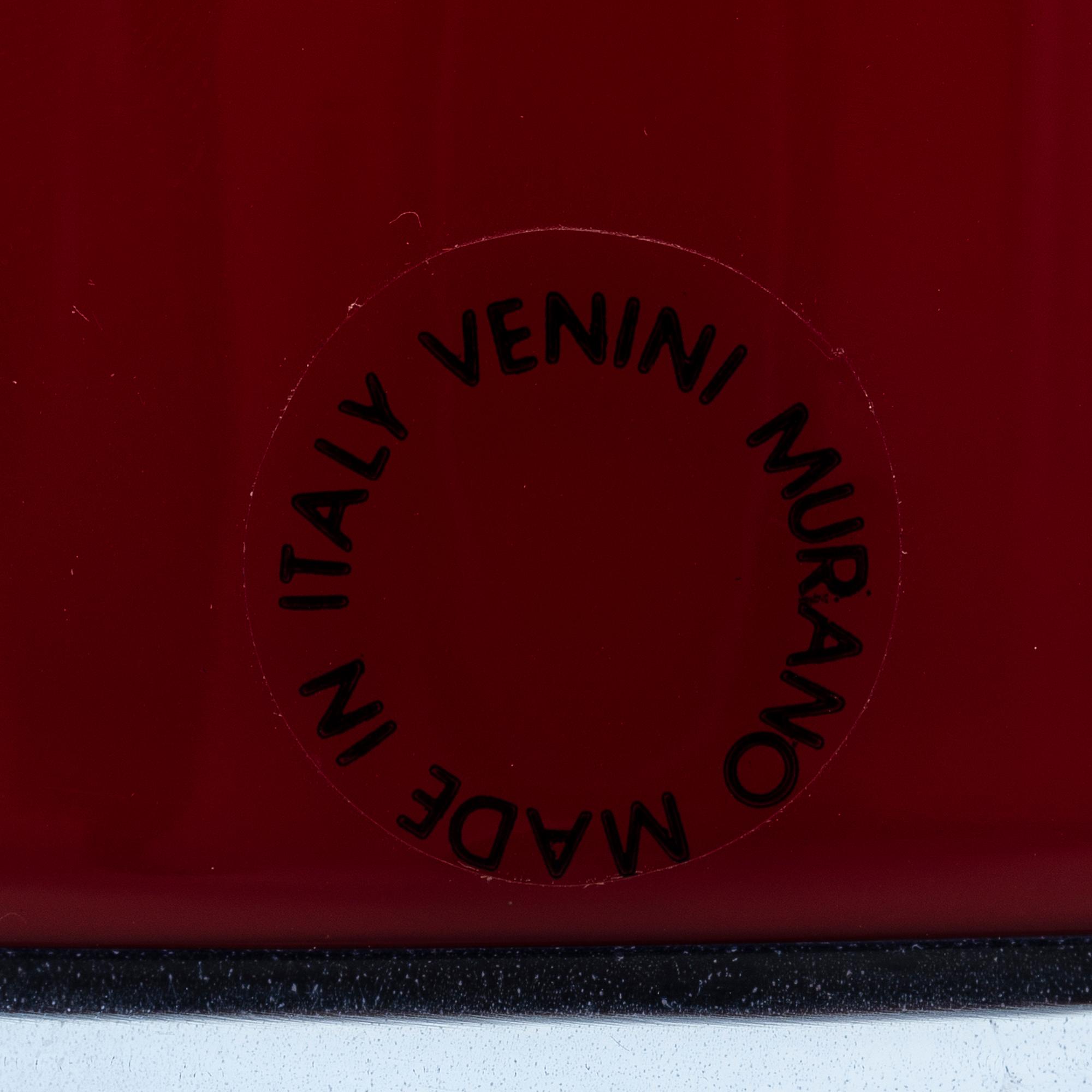 TIMO SARPANEVA, A DECANTER. Tuuli (Wind). Signed Venini 90 Sarpaneva.