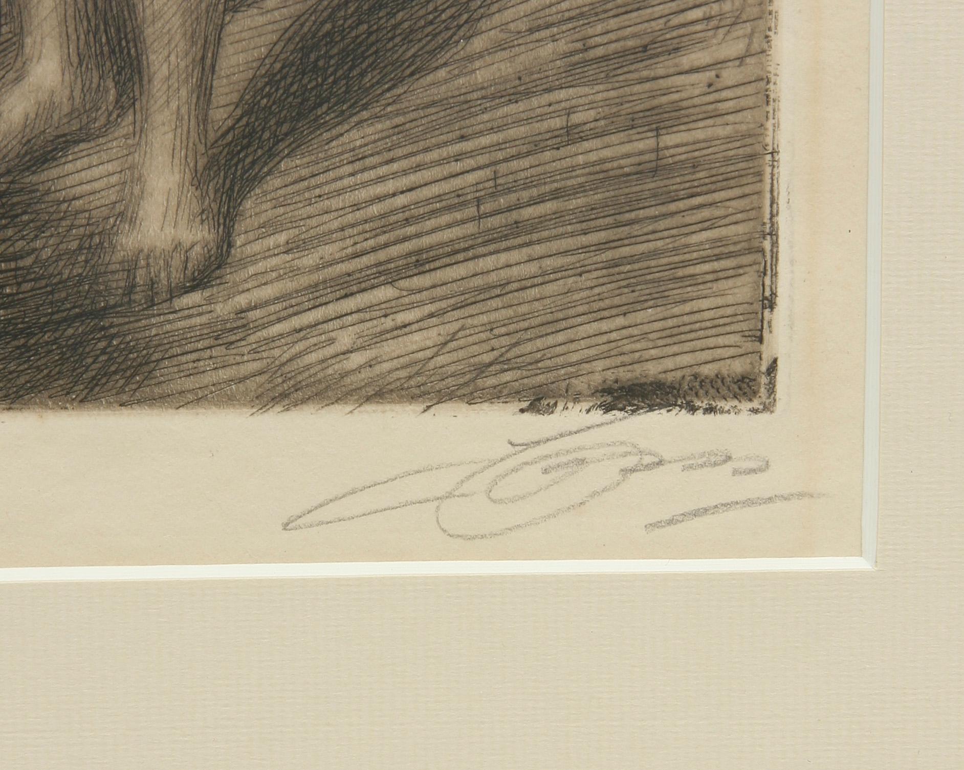 ANDERS ZORN, etsning, sign, utförd 1914.