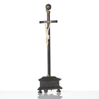 An Augsburg renaissance crucifix clock, the movement presumably by Hans Reinholdt (fl. ca 1630).