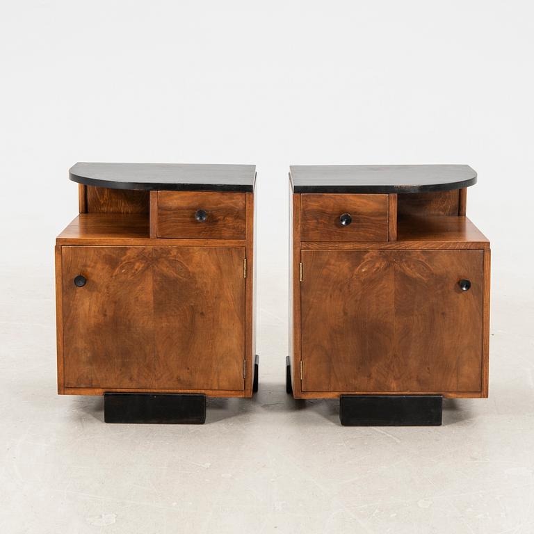 Pair of Art Deco bedside tables, early 20th century.