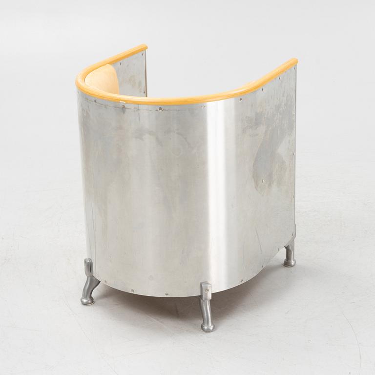 Mats Theselius, an 'Aluminium' armchair, Källemo, post-1990.