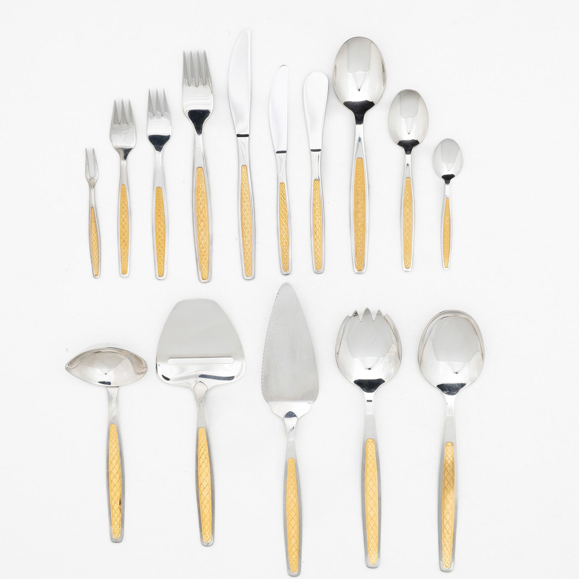 A 193-piece stainless steel flat ware set, "Guldi", Nilsjohan, Sweden.