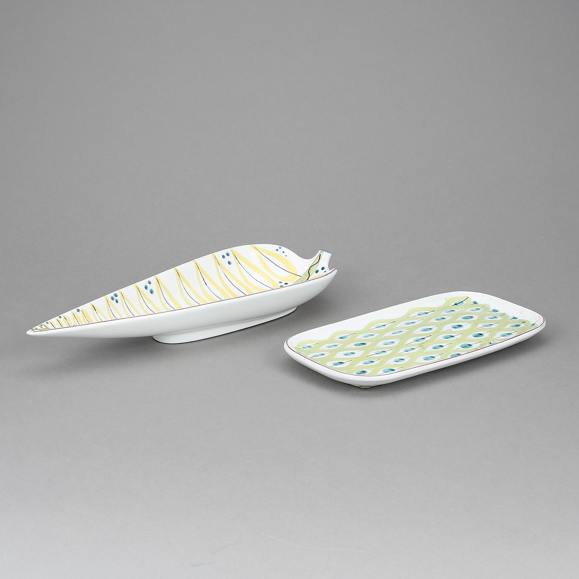 FAT, 2 st, fajans, Stig Lindberg, Gustavsberg Studio.