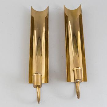 A pair of brass wall lights, 'Reflex', Skultuna.