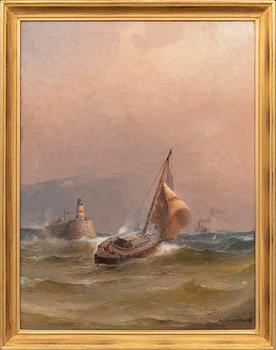 Ludvig Richarde, pilot boat on its way out.