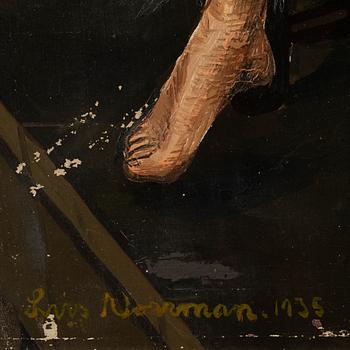 LARS NORRMAN, olja på duk, signerad och daterad 1935. Daterad Paris nov 1934 a tergo.