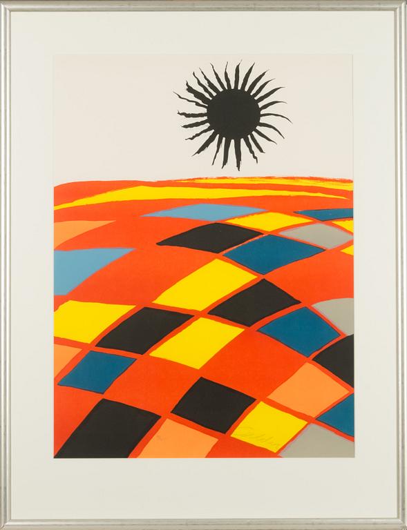 ALEXANDER CALDER, color lithograph, signed and marked 96/125.