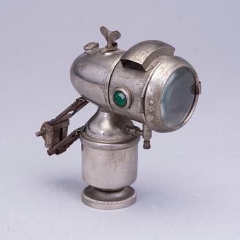 KARBIDLAMPA / CYKELLYKTA, Leuchtkugel, 1800-talets slut.