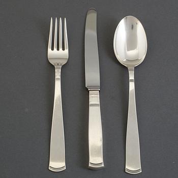 30 pieces of silver cutlery "Rosenholm", GAB, Stockholm, ca 1965-1979. Weight ca 1422 grams.