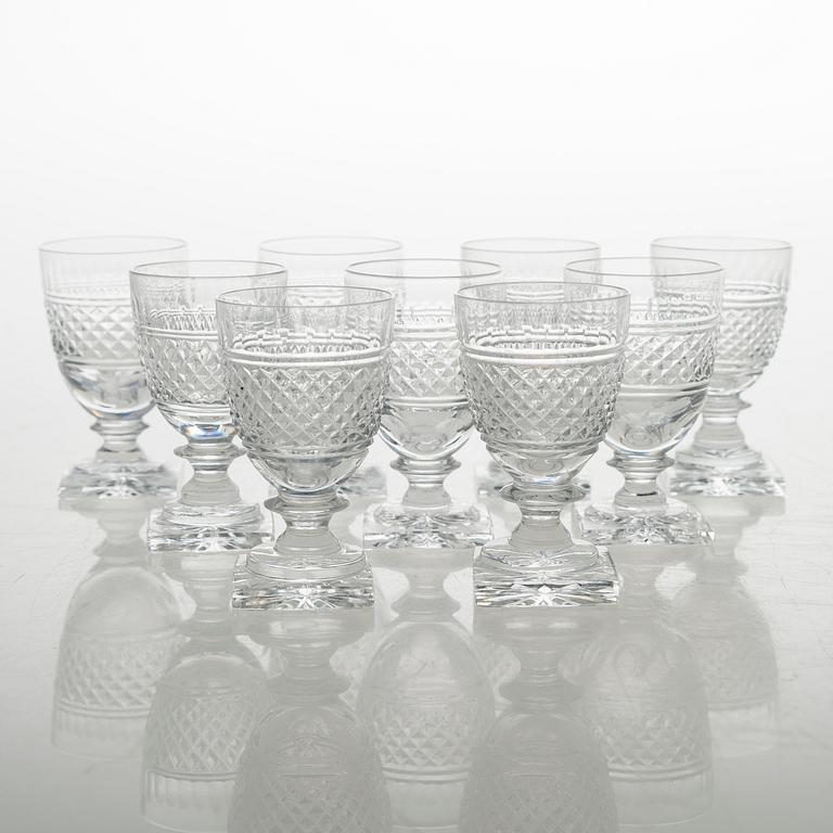 BÅLSKÅL, KARAFF och 87 st GLAS, glas.